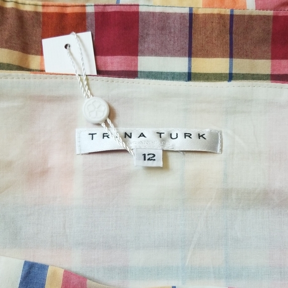 Trina Turk Plaid Ruffle Conversation Skirt - Picture 6 of 7